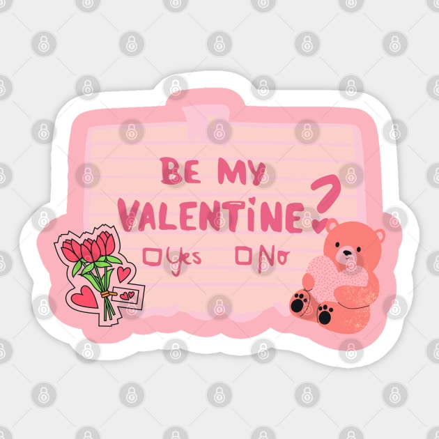 Be my valentine ? Sticker by Fithr